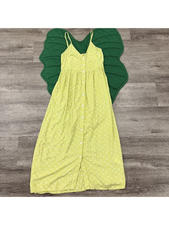Billabong Dresses & Skirts - Billabong Womens XS Lime Green Daisy Floral Button Front Cami Midi Maxi Dress